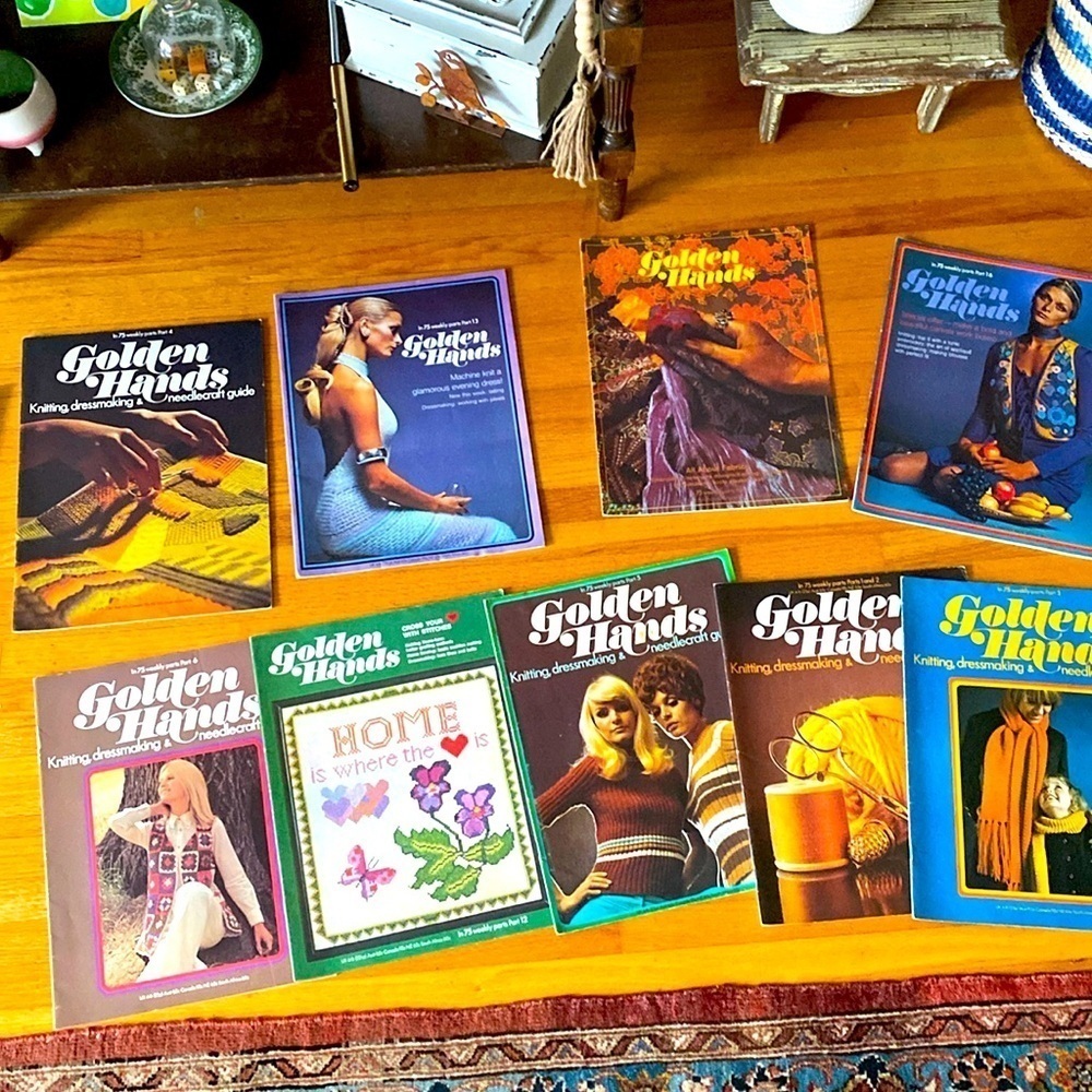 Vintage knitting magazines set of 9 patterns and instructions